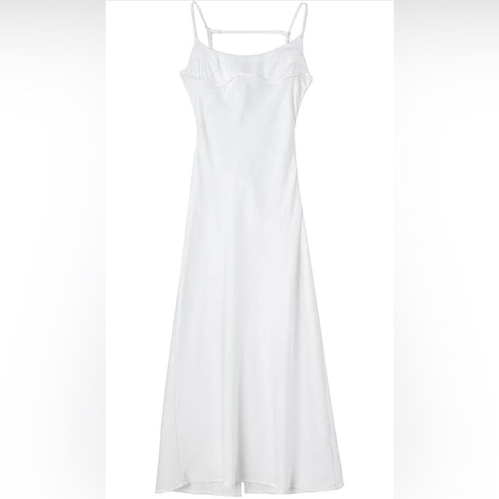 NWOT White Maxi Cocktail Dress Size M